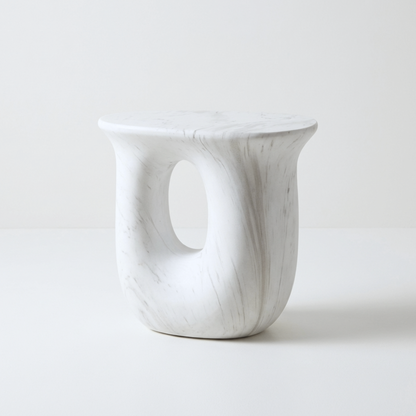 Cosmo Marble Stone Side Table | Stone Side Table by Interior Ave