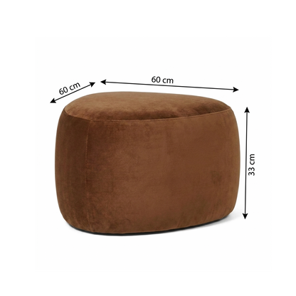 Cove Pebble Ottoman - Cinnamon
