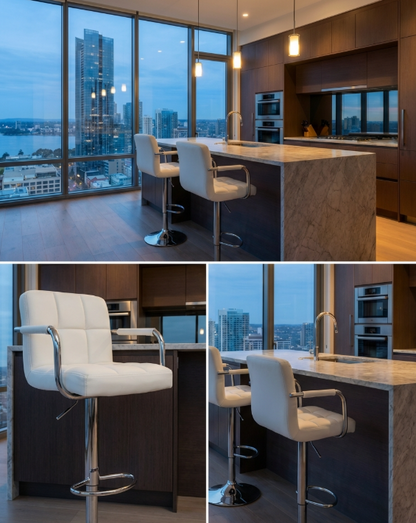 Classic Handle Bar Stool - White - Set of Two – modern bar stool by Interior Ave