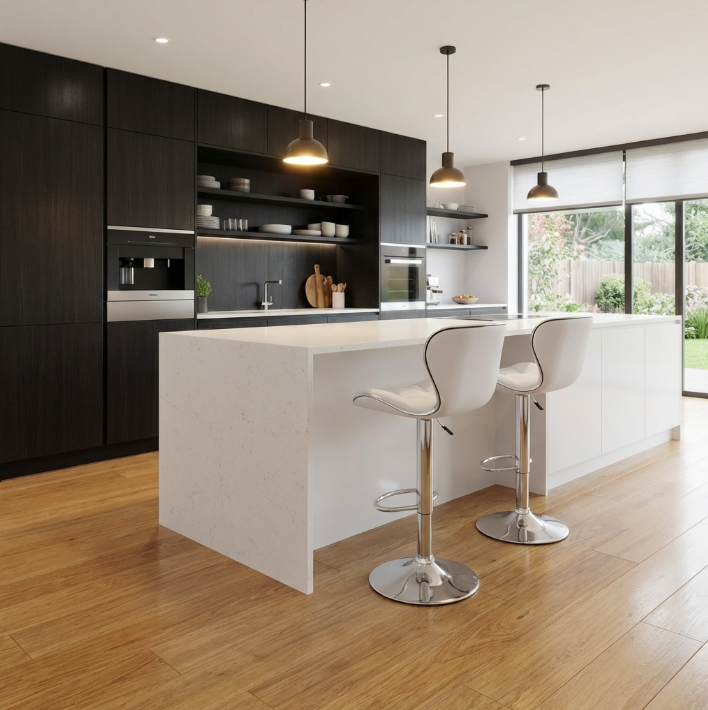 Cooper Bar Stool - White - Set of Two – modern bar stool by Interior Ave