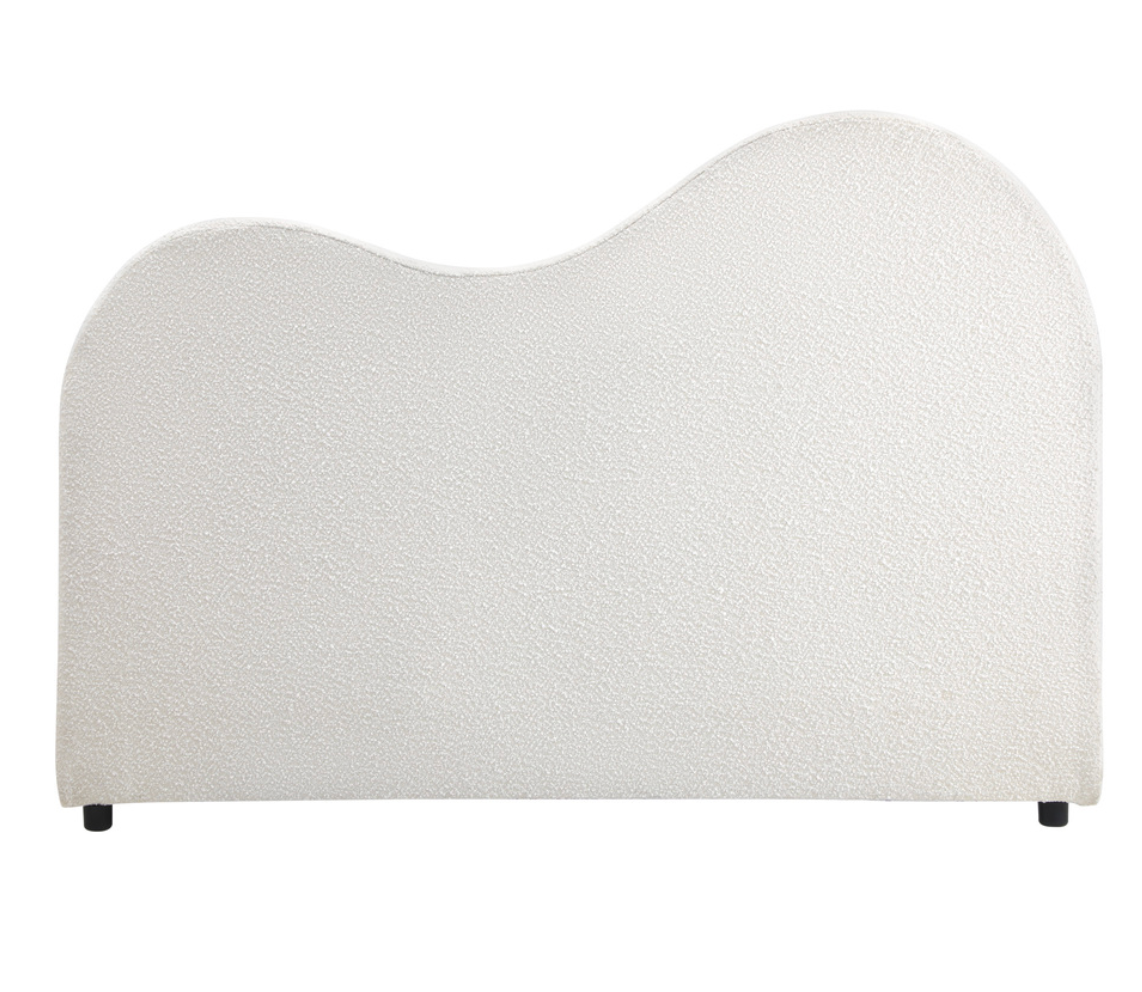 Daisy White Boucle Bed Headboard - Queen