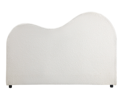 Daisy White Boucle Bed Headboard - Queen