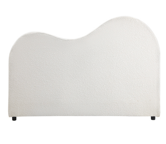 Daisy White Boucle Bed Headboard - Double