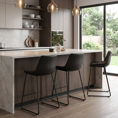 Fendi Bar Stool - Black (Set of 2)