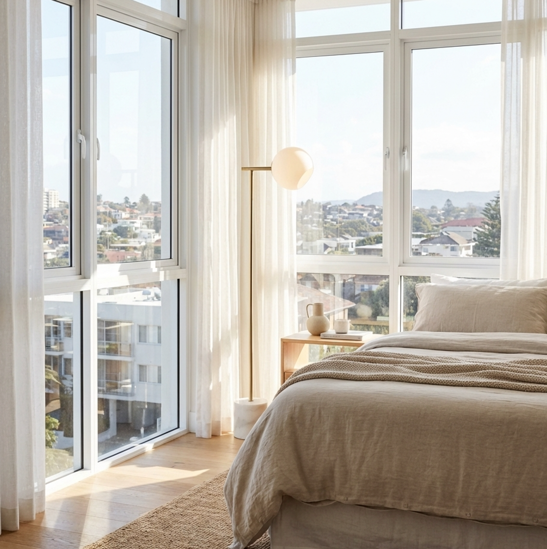 Gable Floor Lamp - Marble