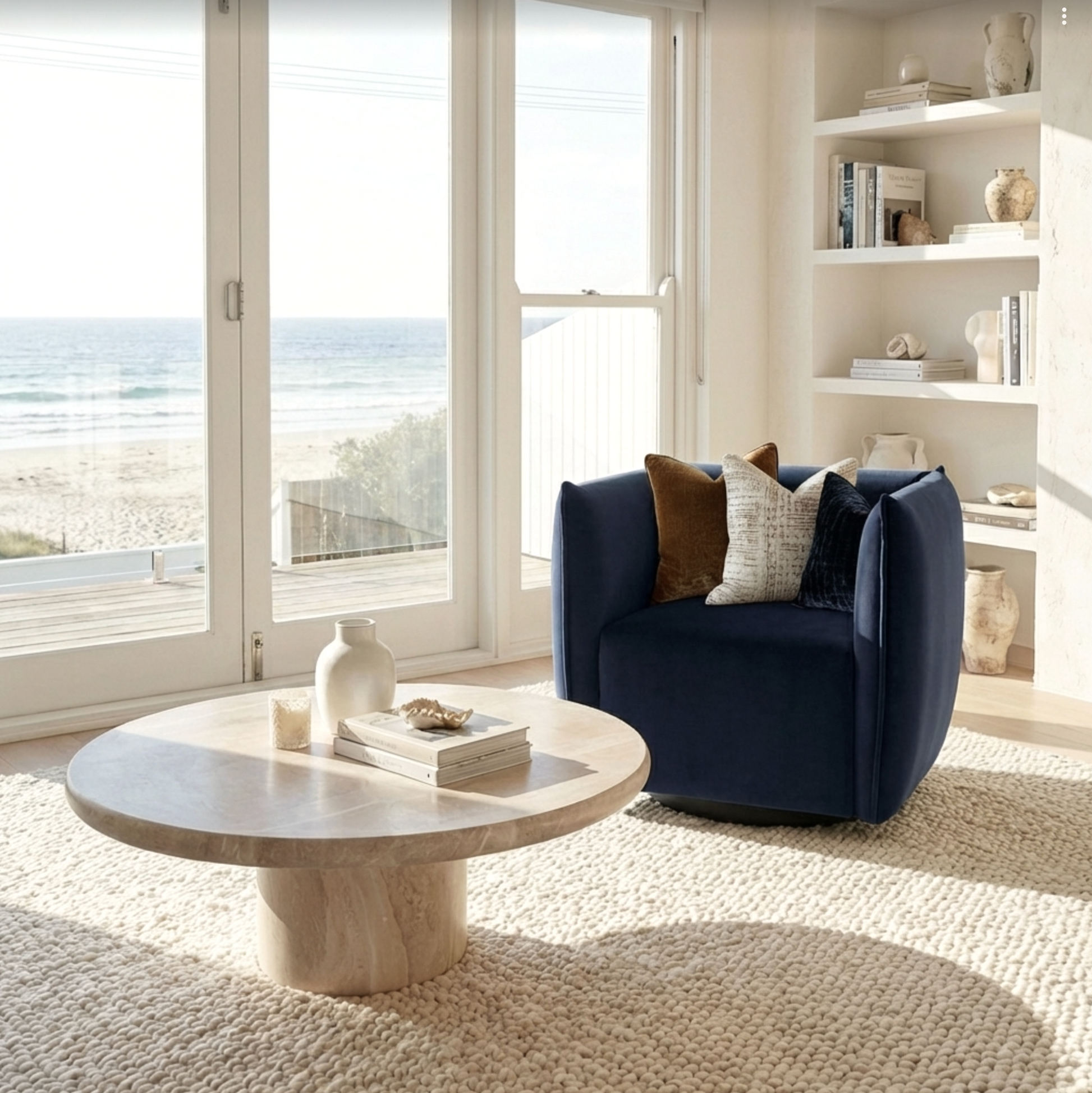 Havana Velvet Accent Chair - Indigo | Statement Armchair by Interior Ave