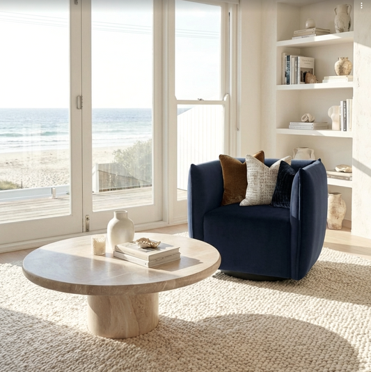 Havana Velvet Accent Chair - Indigo | Statement Armchair by Interior Ave