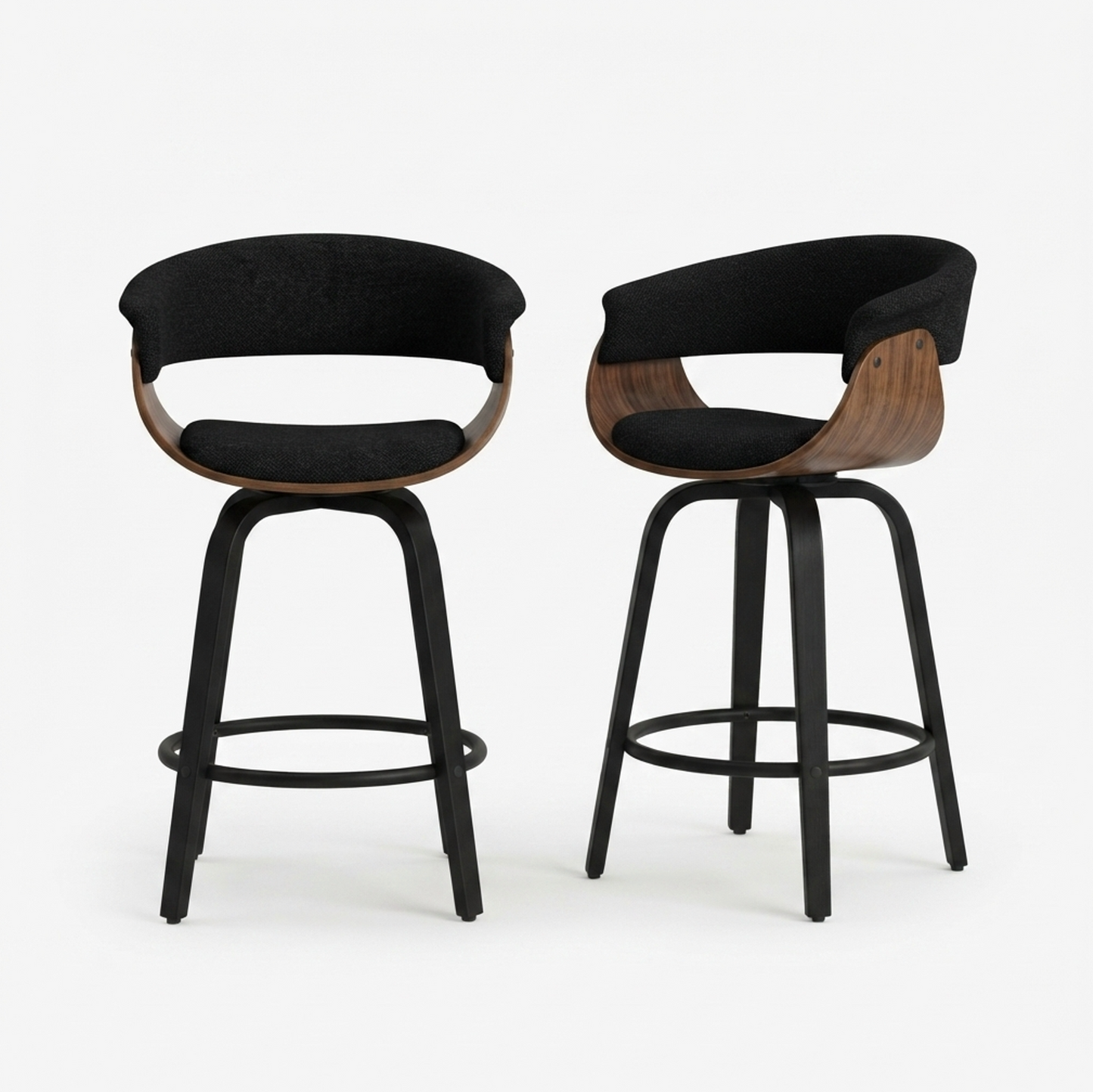 Hudson Signature Black Bar Stool - Set of Two