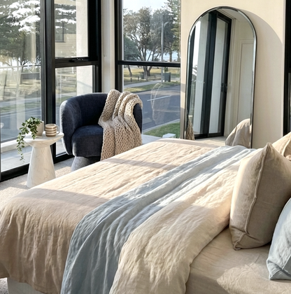 Halo Arched Floor Length Mirror – Black | Signature Series