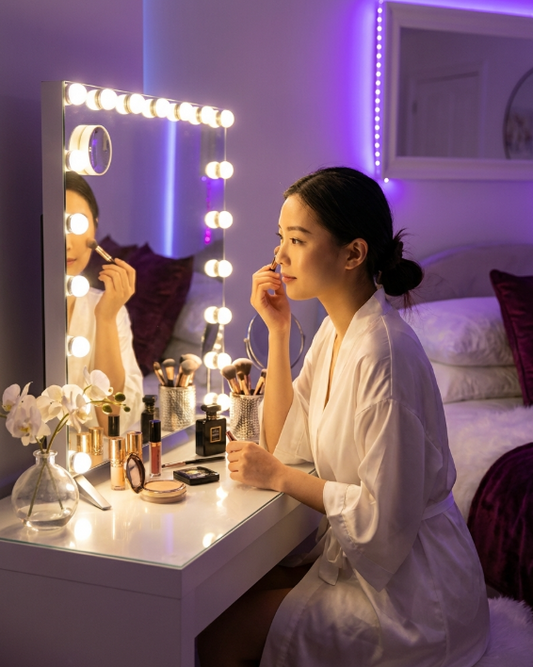 Hollywood Glam LED Makeup Mirror - Bluetooth - XL – Designer mirror by Interior Ave