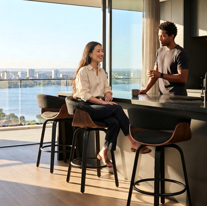 Hudson Signature Black Bar Stool - Set of Two