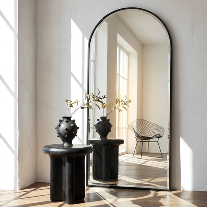 Halo Arched Floor Length Mirror – Black | Signature Series