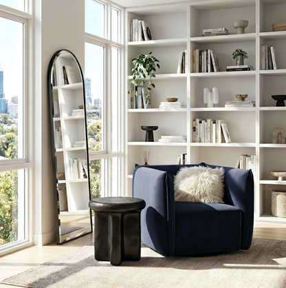 Havana Velvet Accent Chair - Indigo | Statement Armchair by Interior Ave
