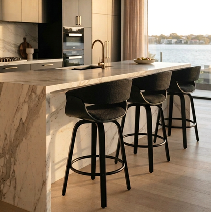 Hudson Signature Black Bar Stool - Set of Two