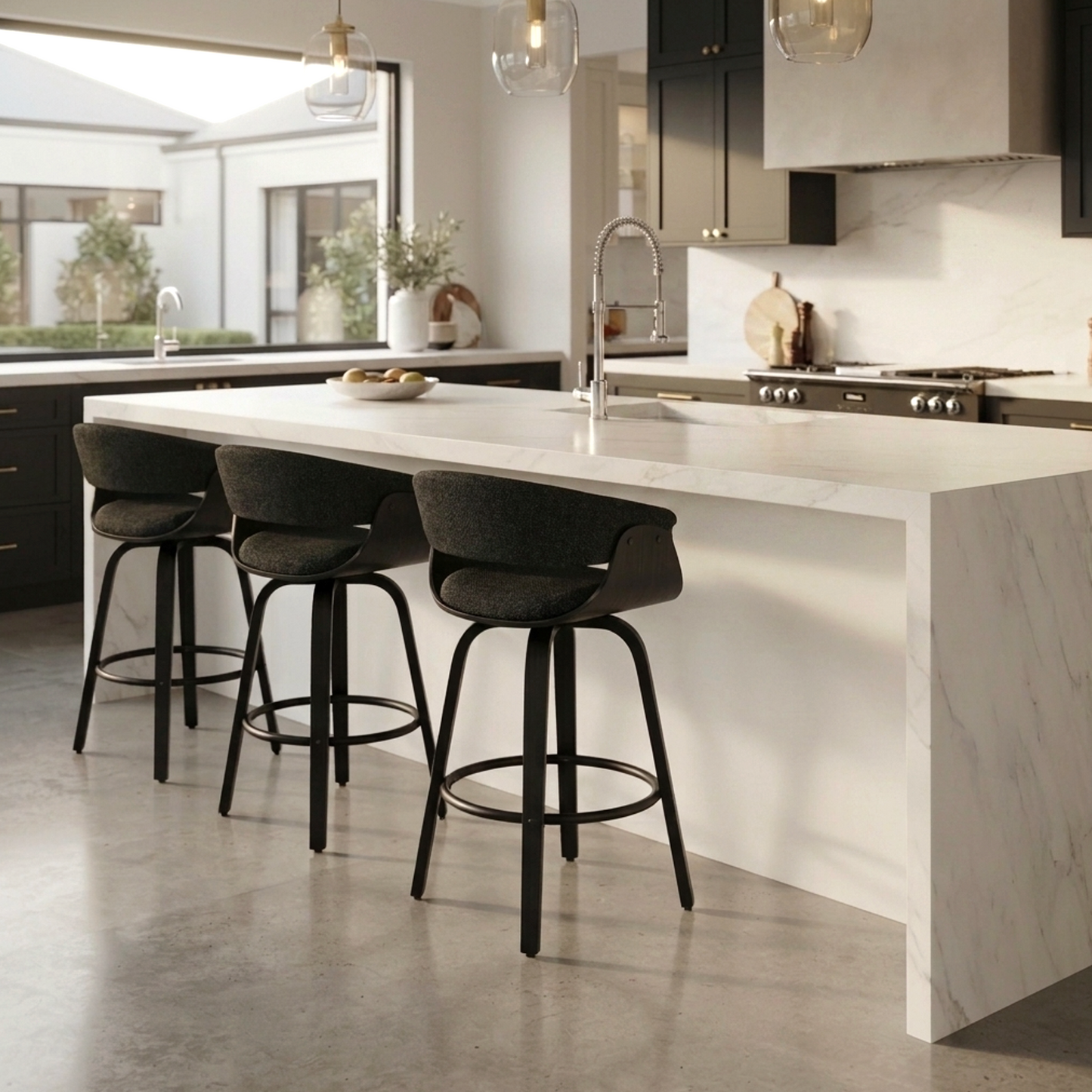 Hudson Signature Black Bar Stool - Set of Two