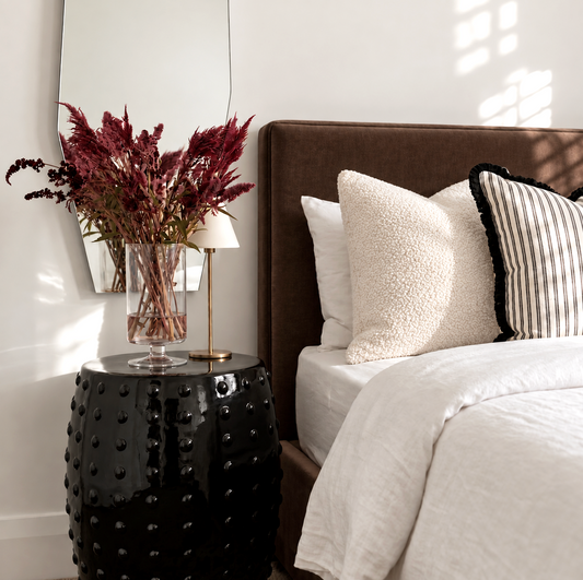 Atelier Noir Studded Side Table - Black
