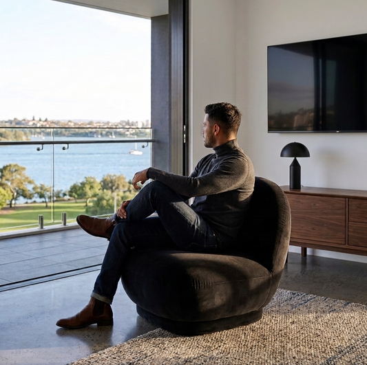 Cloud Swivel Occasional Chair - Espresso