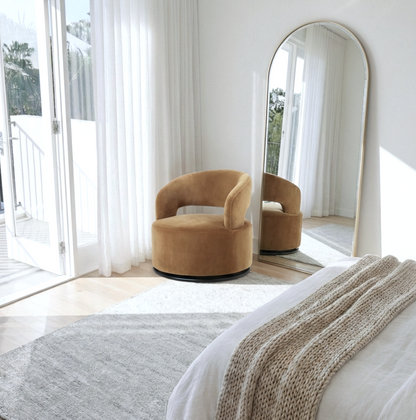Halo Arched Floor Length Mirror – Gold | Signature Series
