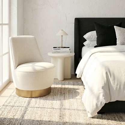 Santorini Stone Side Table - Ivory