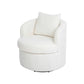 Levede Fleece Swivel Chair-1869883064407166976