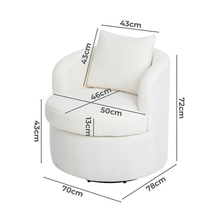 Levede Fleece Swivel Chair-2025742034358374402