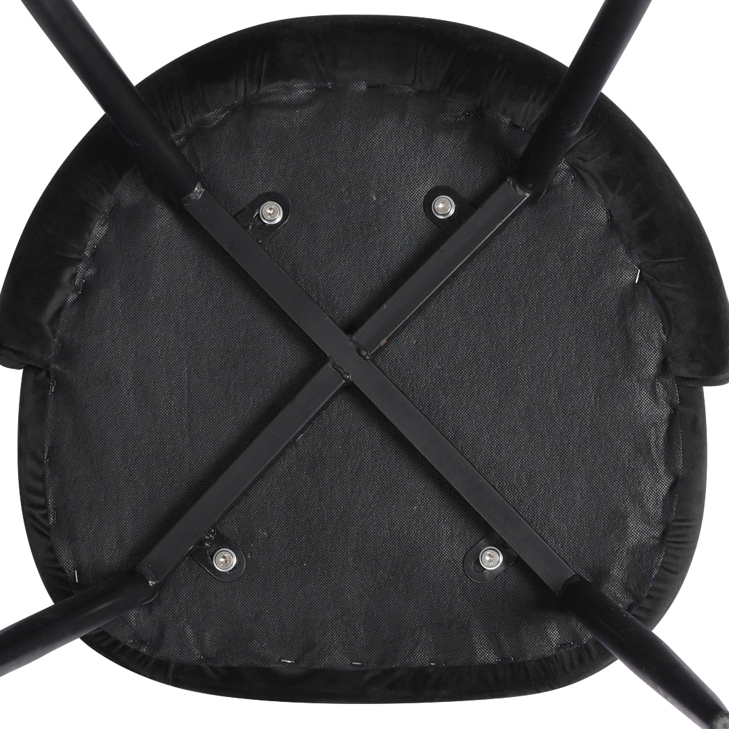 Levede 2x Dining Chairs Kitchen Cafe Black-2006733258255110147