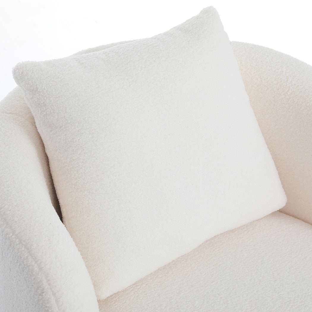 Levede Fleece Swivel Chair-2025742034358374404