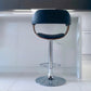 MULAN BLACK / WALNUT PADDED BAR STOOLS - Set of 2