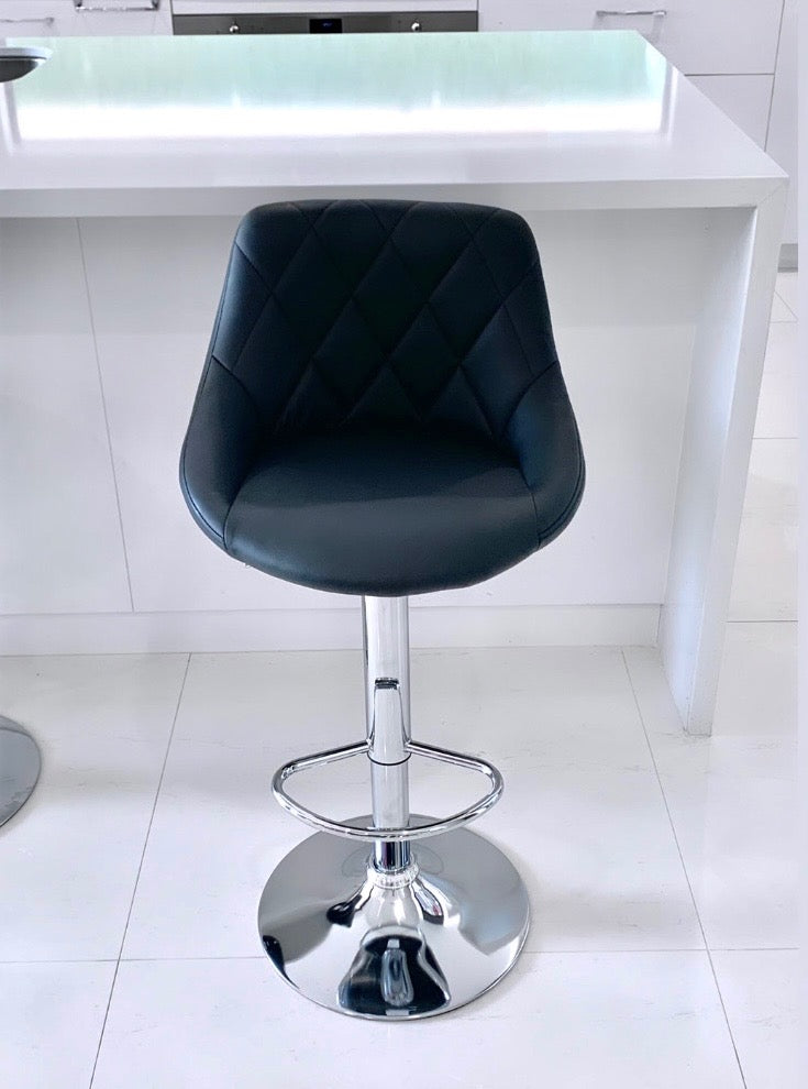 MERLO BLACK BAR STOOLS - Set of 2