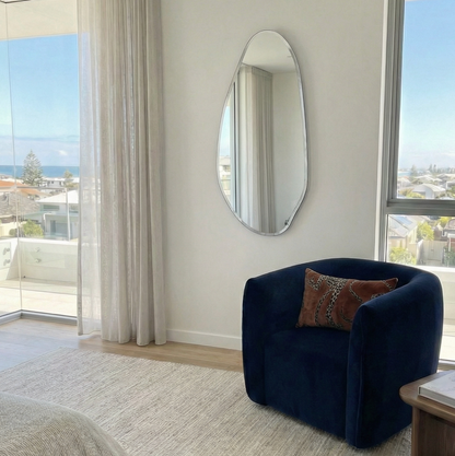 Jewel irregular LED backlit wall mirror 140x60cm sculptural