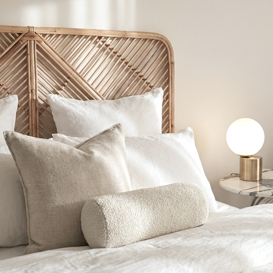 KIKI Bed Headboard Bedhead Rattan - Double