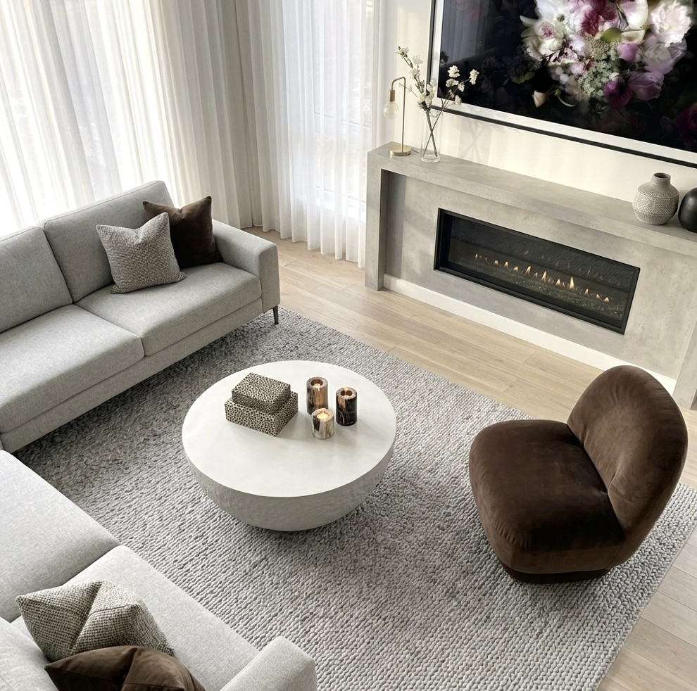 Lunar Stone Coffee Table - Fossil