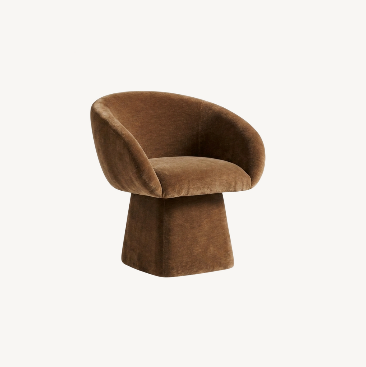 Merlo Swivel Chair in Cinnamon