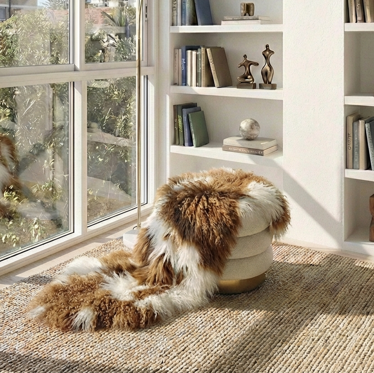 Mongolian Sheepskin Throw - Blenheim 90cm