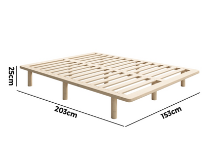 Monty Natural Pine Bed Base - Queen