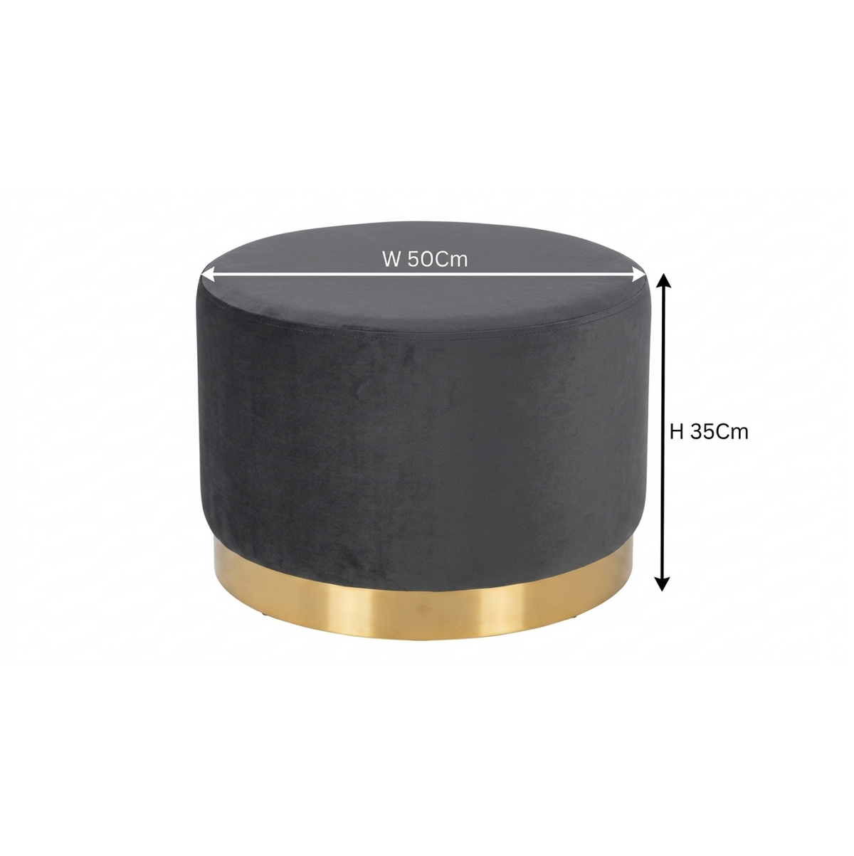 Monaco Round Ottoman - Ocean