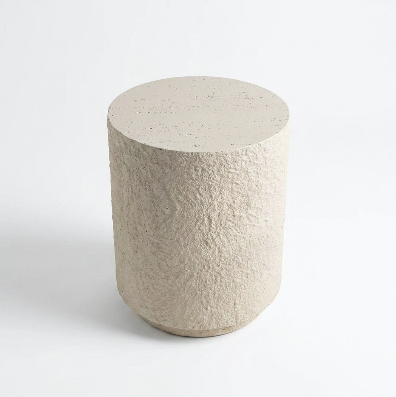 Muse Textured Side Table - Fossil