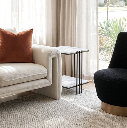 Milano Two Tier Side Table - Black