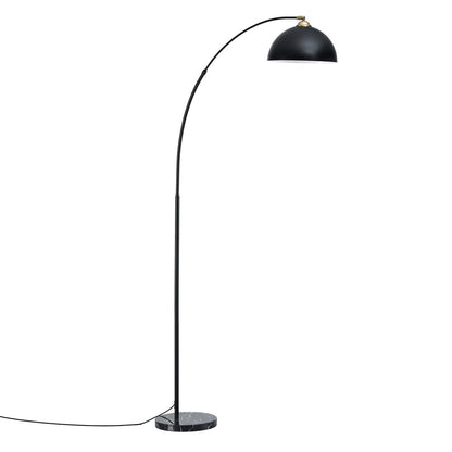 Noosa Glow Modern Arched Floor Lamp - Black