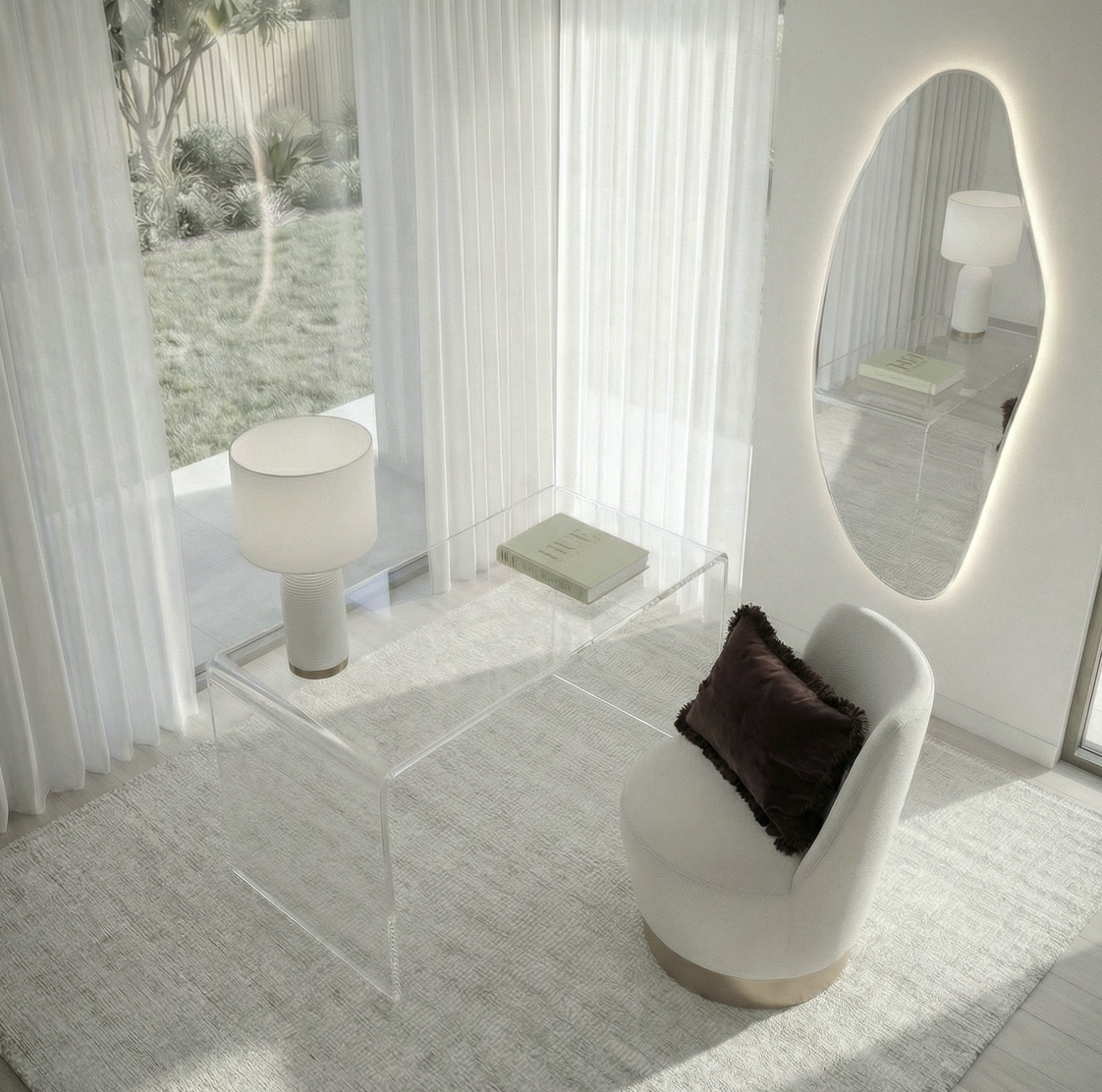 Opal Irregular LED Full Length Mirror | Statement Mirror by Interior Ave