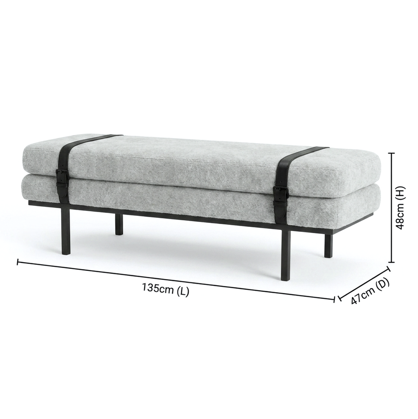 Porter Bench - Light Grey