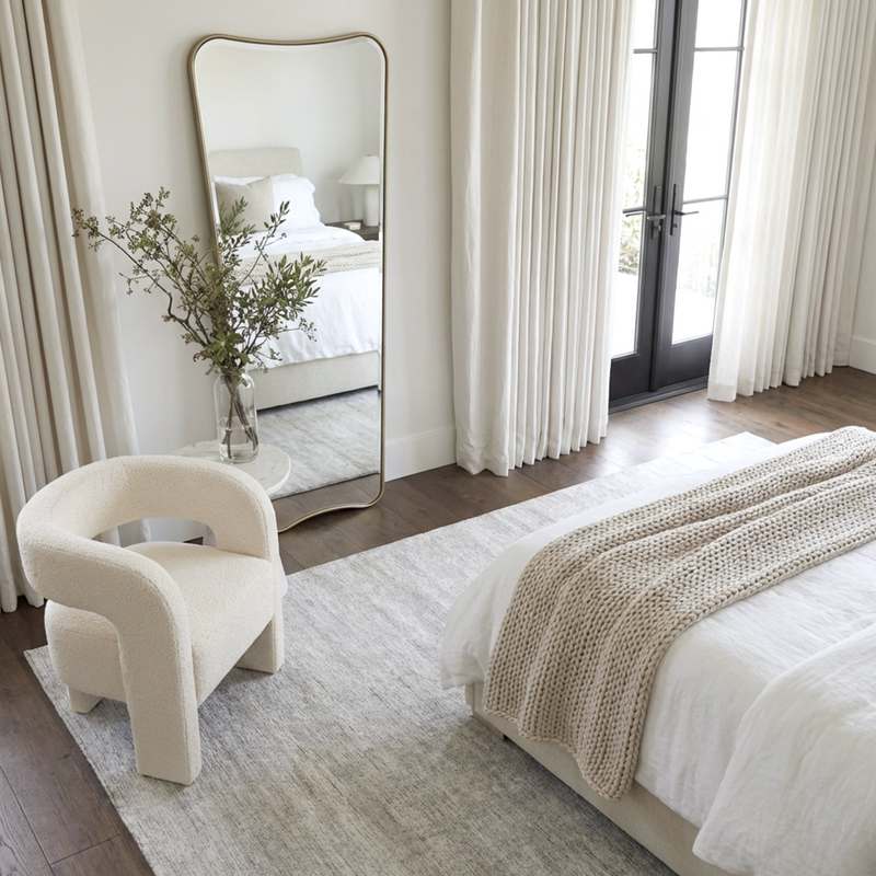 Pierre Full Length Gold Frame Wall Mirror — Classic Statement