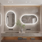 60CM X 120CM OVAL FRAMELESS LED BATHROOM MIRROR