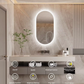 60CM X 120CM OVAL FRAMELESS LED BATHROOM MIRROR