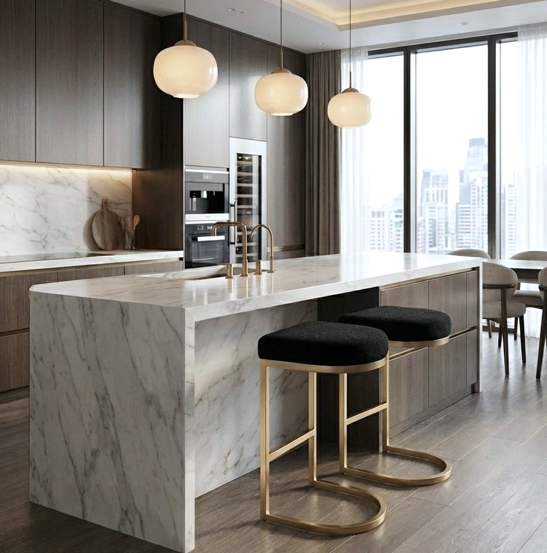 Royale Black Bar Stool – furniture piece by Interior Ave