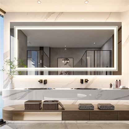 120 x 60cm Rectangle Frameless LED Bathroom Mirror – LED illuminated bathroom mirror by Interior Ave