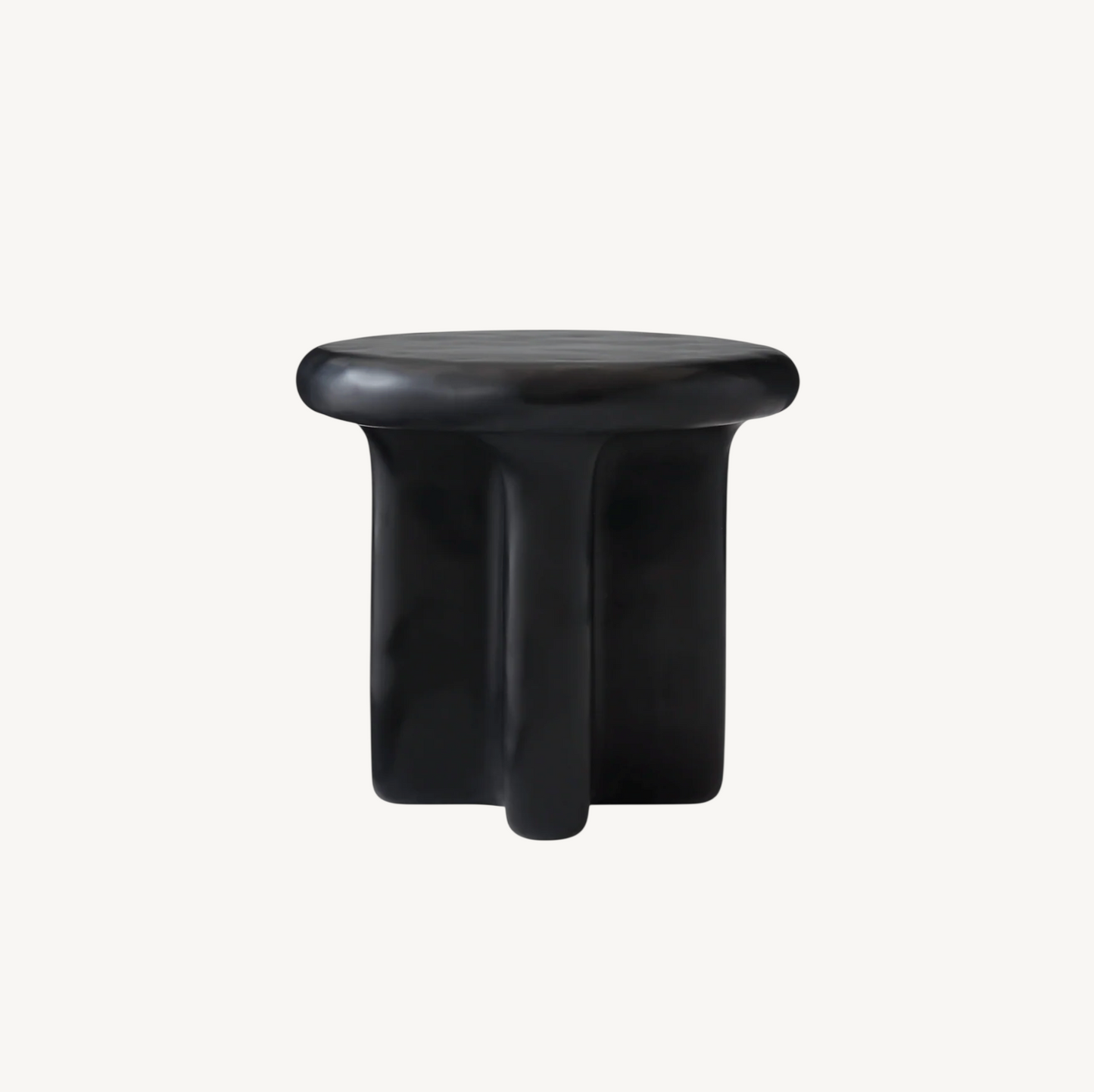 Santorini Black Stone Side Table