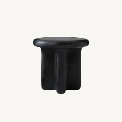 Santorini Black Stone Side Table