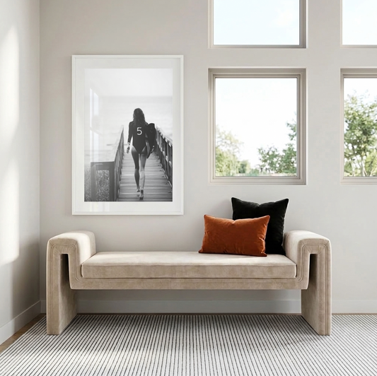 Solace Textured Bench - Natural Taupe