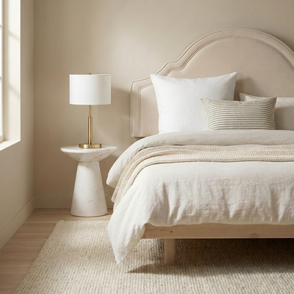 Serenity Velvet Bed Head Headboard - Queen